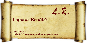 Laposa Renátó névjegykártya