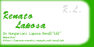 renato laposa business card